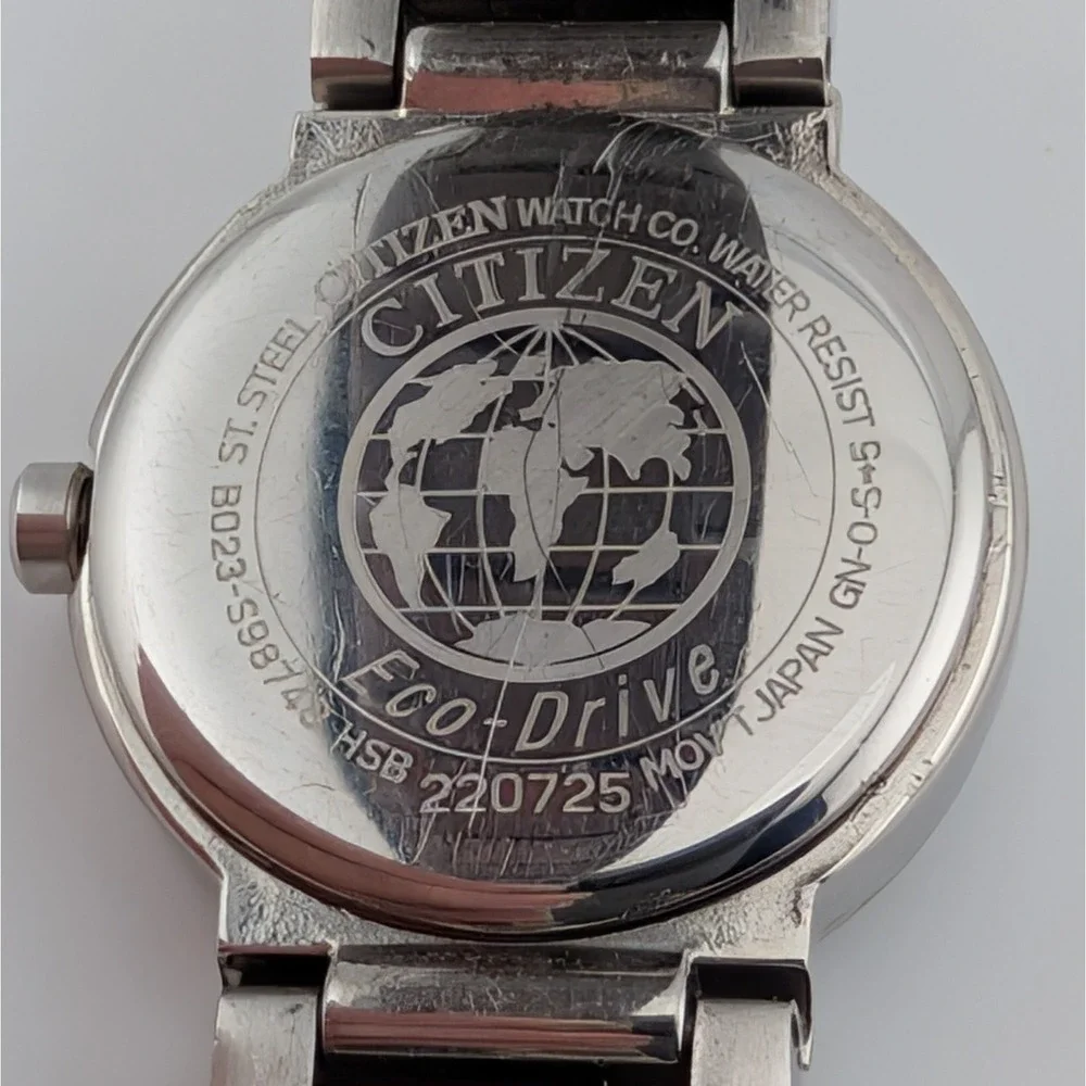 Citizen Eco-Drive Silhouette  Women's Swarovski Bezel Watch B023-59874 6.75